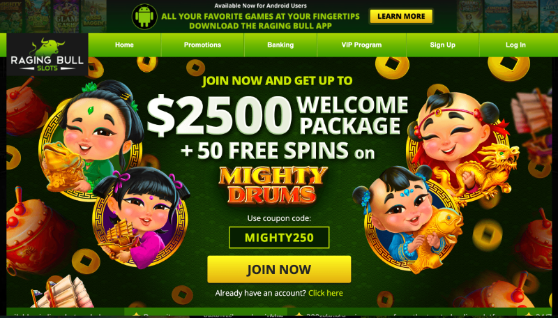 Raging Bull offshore casinos