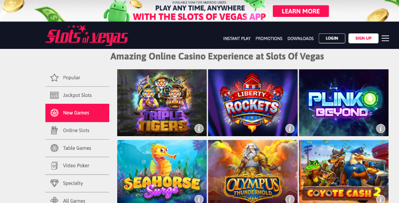 SlotsofVegas offshore casino