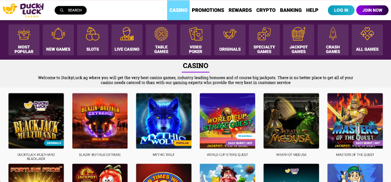 DuckyLuck offshore casino